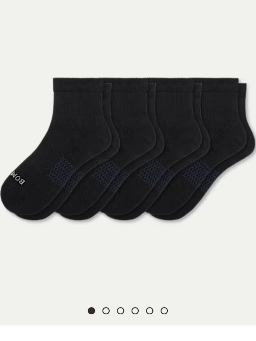 Bombas Women's Modern Rib Quarter Sock 4-Pack (Color: Black, Size: M)